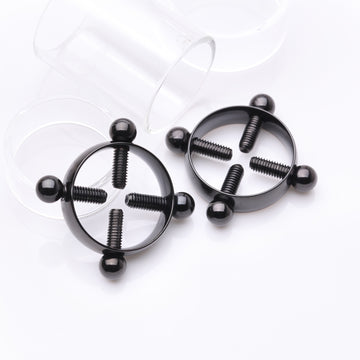 Detail View 1 of Blackline Non-Piercing Adjustable Screw Clamp Nipple Ring